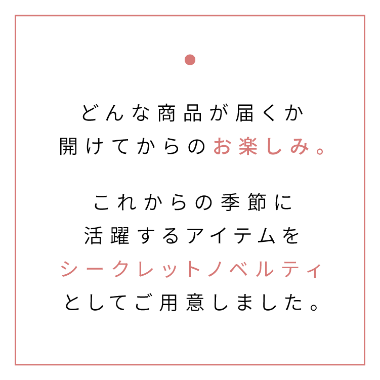 ノベルティシークレットコメント