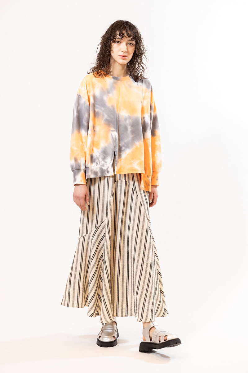 TIE-DYE ASYMMETRIC PULLOVER