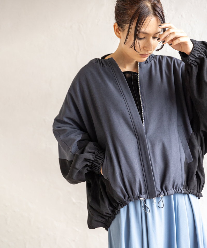 23AW OSMOSIS loaf:切替ブルゾンコート/MA-1/オズモーシス MA-1ニットブルゾン | OSMOSIS loaf
