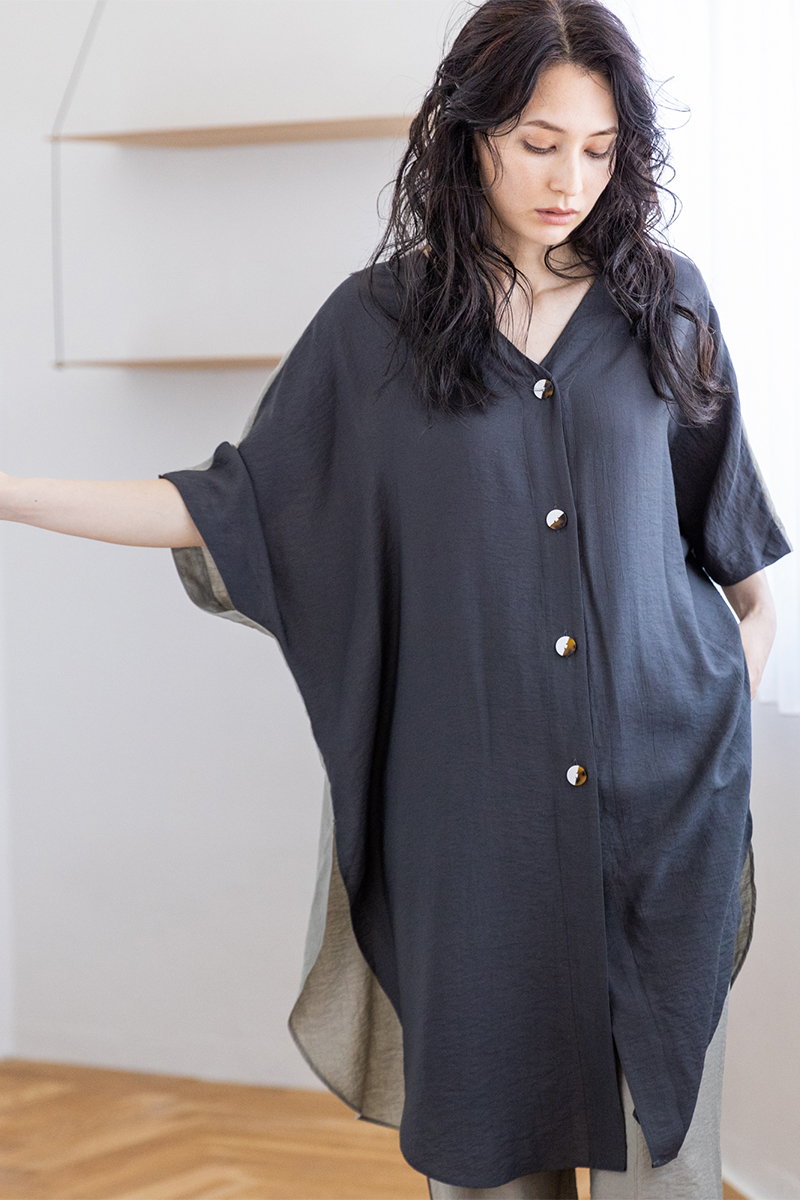 【新品タグ付き】OSMOSIS オズモーシス ビッグシャツコート ブラック OSMOSIS loaf/ OSMOSIS(オズモーシス) loaf(ロフ) 公式通販