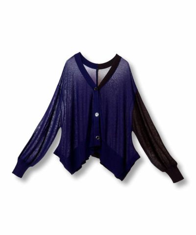 ウェーブトラックアシンメトリーグリッターカーディガン OPEN WORK STAR☆ HAND MADE KNIT CARDIGAN｜CONVERSE TOKYO