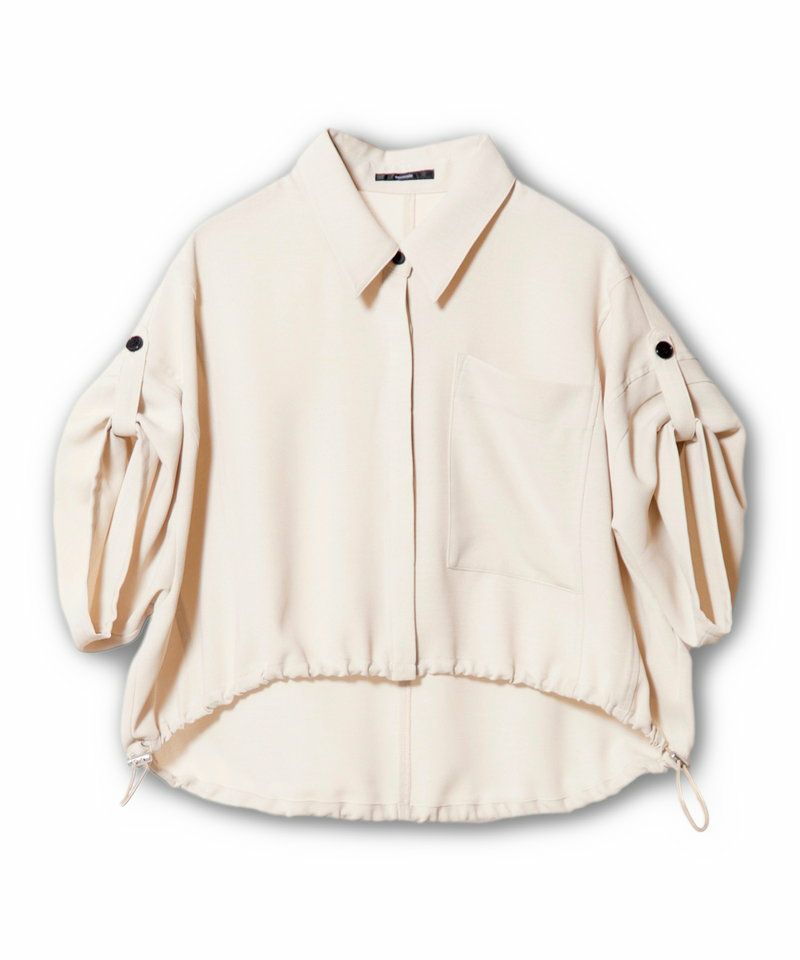 ブラウス シャツ クロップド切替シャツブラウス レディース OSMOSIS｜クロップド切替シャツブラウス | Rakuten Fashion(楽天