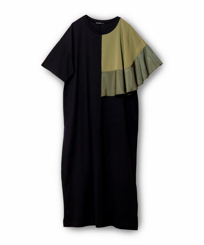 【THEAIRTOWN】SALTED ONEPIECE ワンピース アシンメトリーケープワンピース(7月11日入荷予定) | OSMOSIS loaf