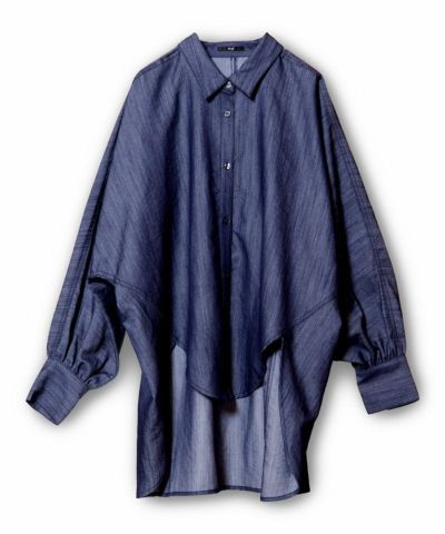 ドルマンデニムシャツ LASUD｜ドルマンデニムライクシャツ | Rakuten Fashion(楽天